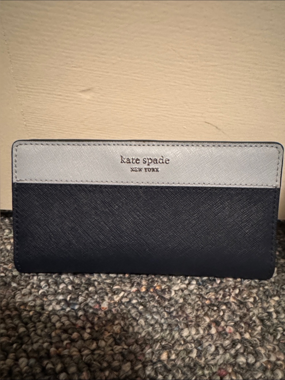 kate spade Two-Tone Black and Light Gray Men's Wallet